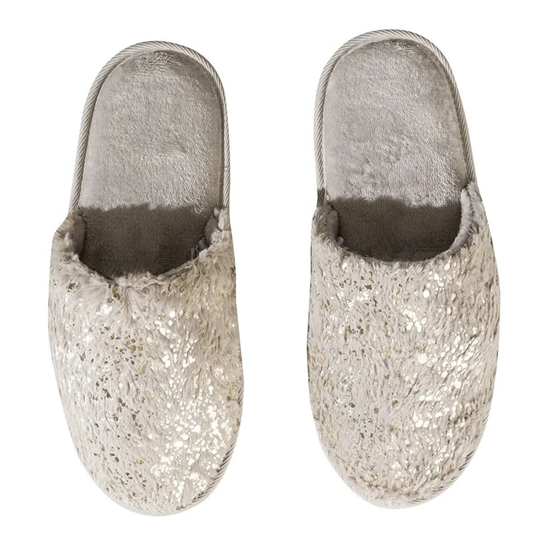 دمپایی حوله ای زنانه ال سی وایکیکی مدل سوپر شاینی استپ دار