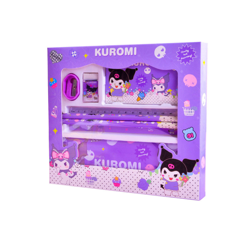 بسته لوازم تحریر مدل کرومی طرح سانریو مجموعه 7 عددی