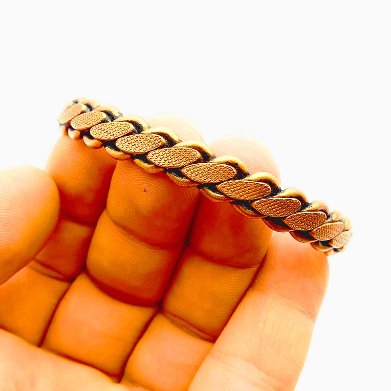 نیم ست مردانه طرح زنجیری مدل مسی کد 628NSM