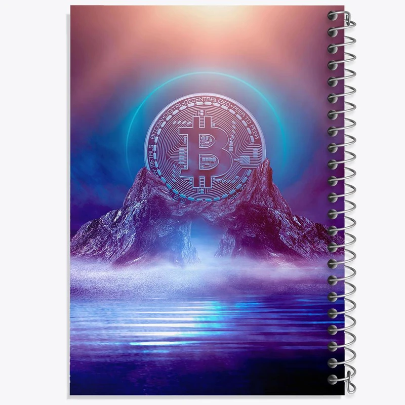 دفتر نقاشی 50 برگ خندالو مدل ارز دیجیتال بیت کوین کد 10896