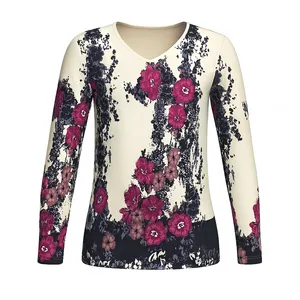 بلوز آستین بلند یقه گرد زنانه مدل نخی کد 352R