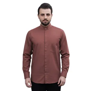 پیراهن آستین بلند یقه دیپلمات مردانه مدل S 45
