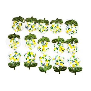 استیکر پارچه و لباس مدل گل پارچه ای کد 114 بسته 15 عددی