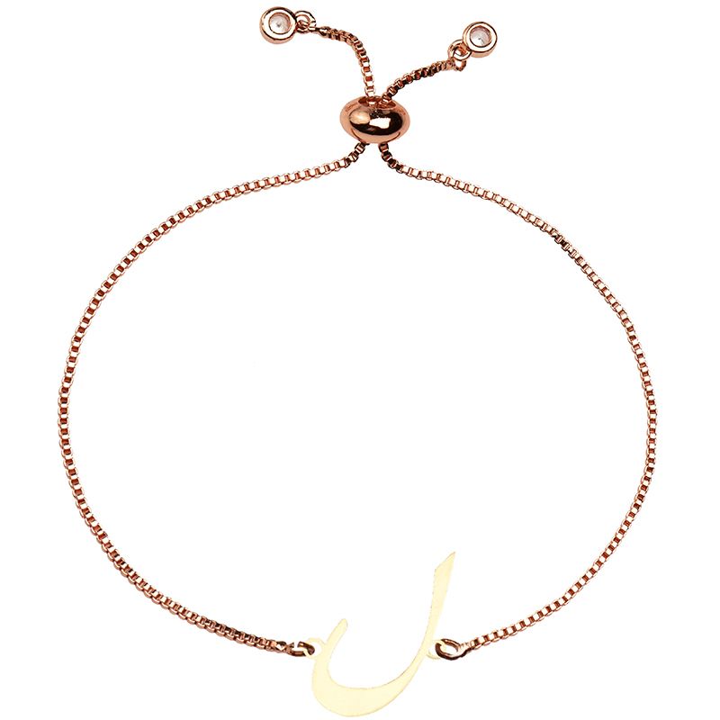 دستبند طلا 18 عیار زنانه کرابو طرح حرف ل مدل Kr2396 -  - 1