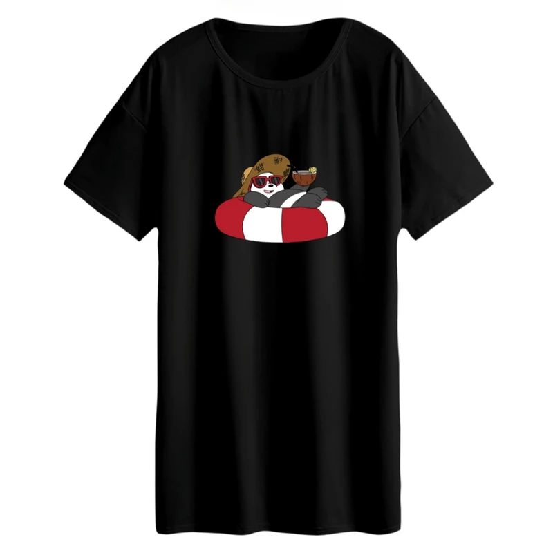 تی شرت لانگ زنانه مدل خرس