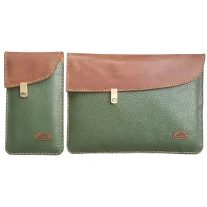 کیف تبلت چرم دانوب مدل D.l.015 مناسب برای تبلت سایز 9/7 تا 11 اینچ به همراه کیف گوشی موبایل 