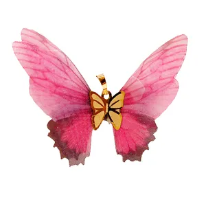 آویز گردنبند طلا 18 عیار زنانه مدل   پروانه کادویی کد 71-180