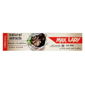 خمیر دندان مکس لیدی مدل Wite Activated Charcoal Mint حجم 100 میلی لیتر