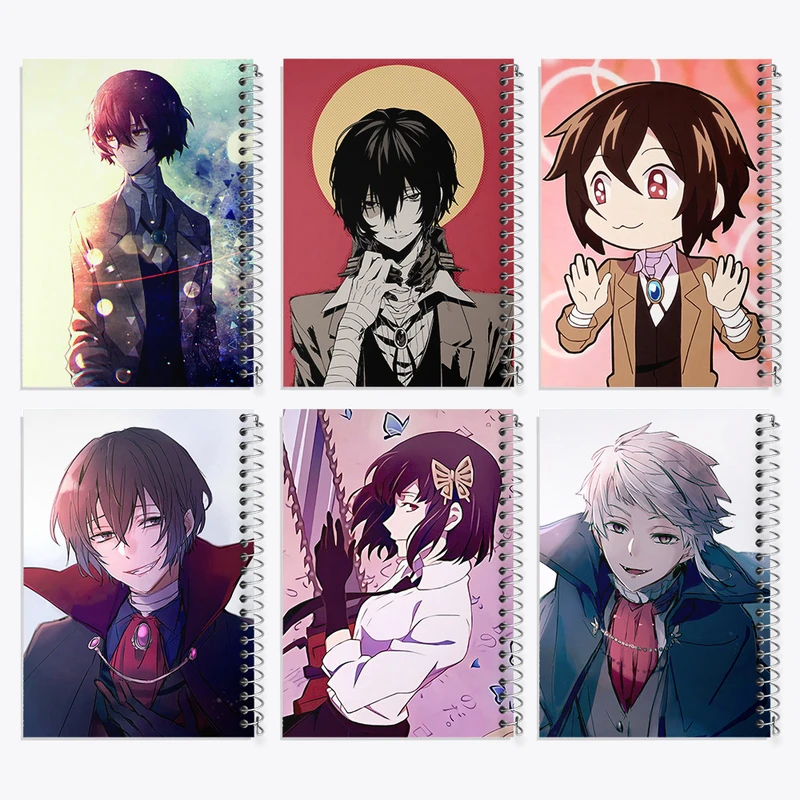 دفتر مشق 100 برگ خندالو طرح انیمه سگ های ولگرد بانگو کد 634 مجموعه 6 عددی