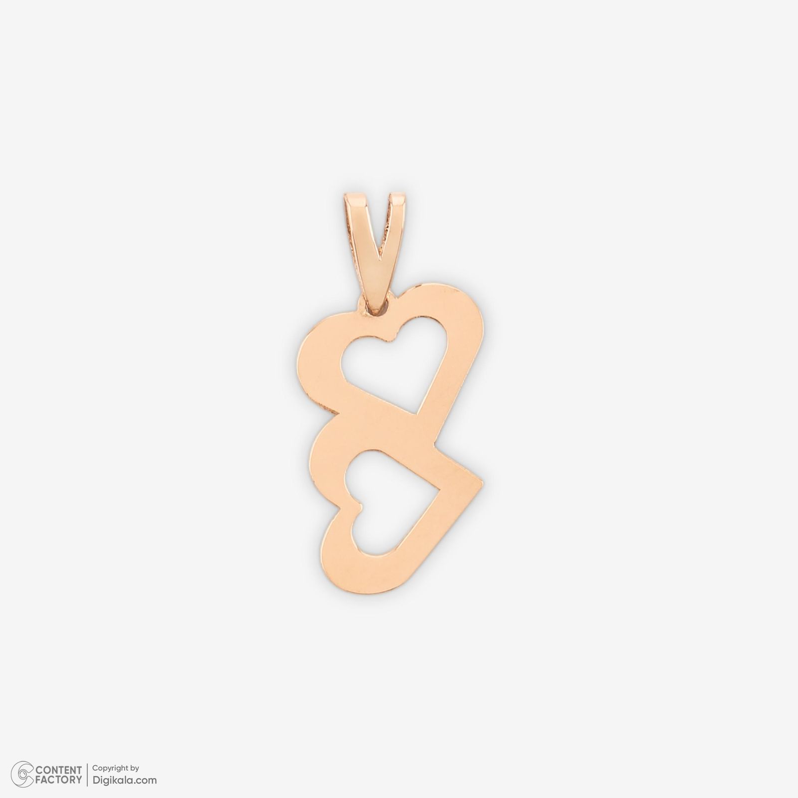 نیم ست طلا 18 عیار زنانه حافا گلد مدل قلب کد nim08 -  - 3