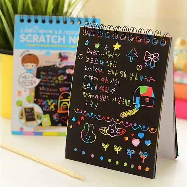 دفتر نقاشی مدل جادویی به همراه مداد