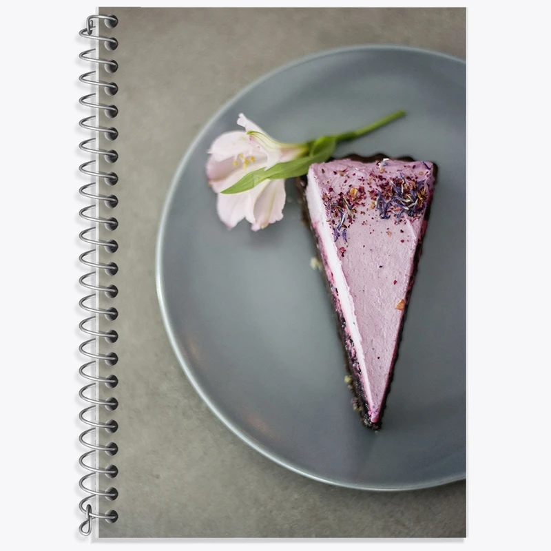 دفتر زبان 50 برگ خندالو مدل سه خط طرح کیک کد F73