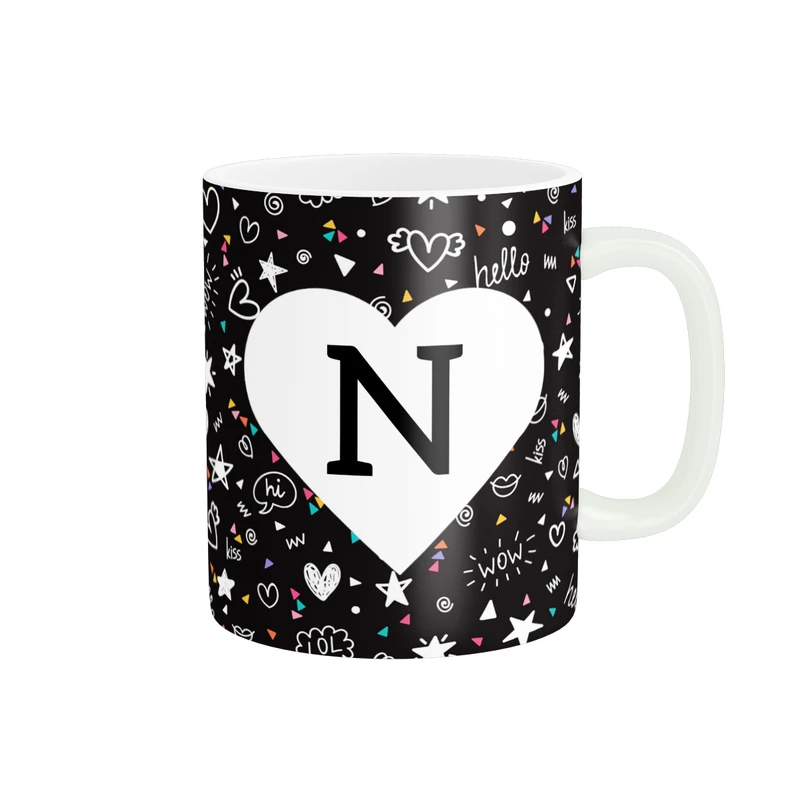 ماگ پاد آفرین مدل اسم شخصی فانتزی طرح اول اسم حرف N کد p11436