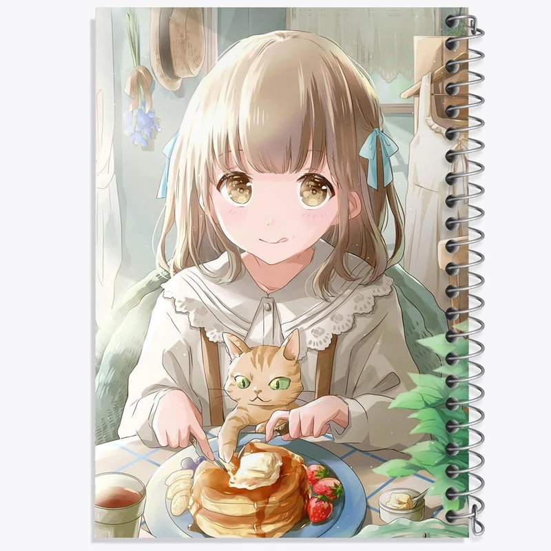 دفتر نقاشی 50 برگ خندالو مدل دختر انیمه ای کد 18089