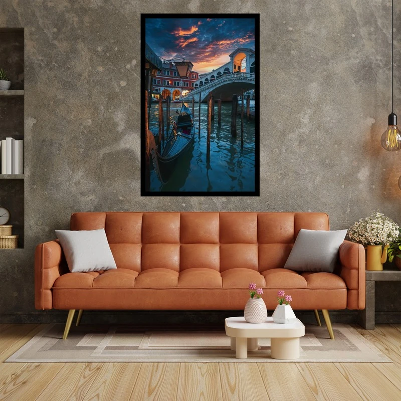 تابلو بکلیت طرح نقاشی و هنری دیجیتال  منظره شهری مدل B-bu5090