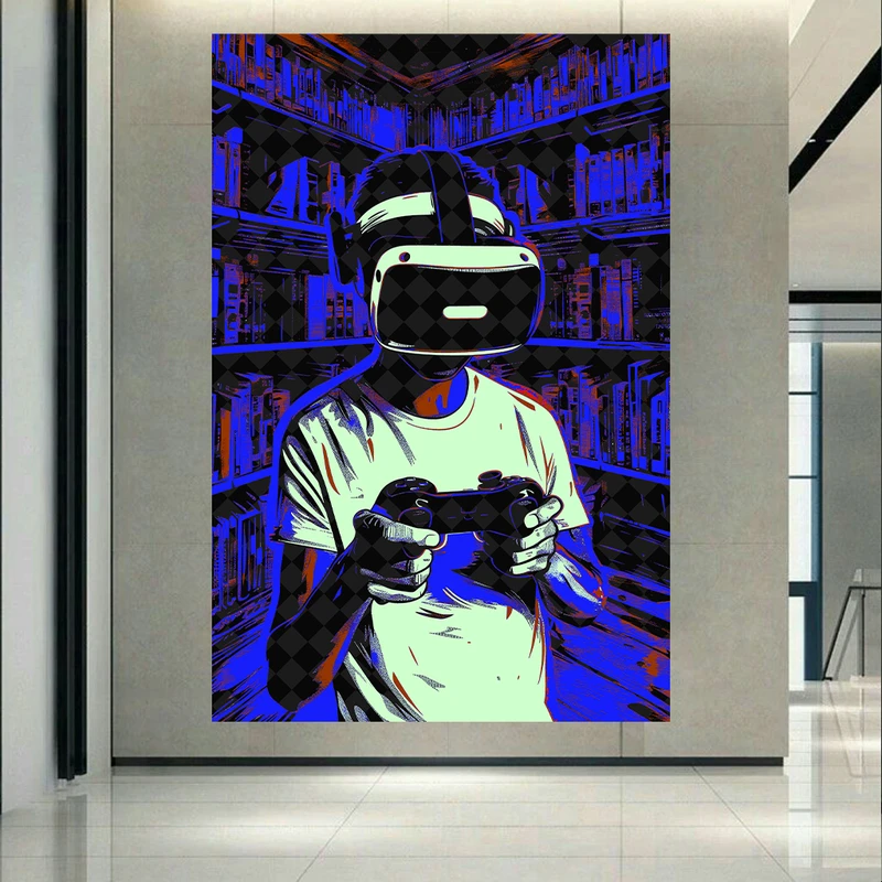 پوستر پارچه ای طرح مخمل گیم مدل واقعیت مجازی کد AR3058587