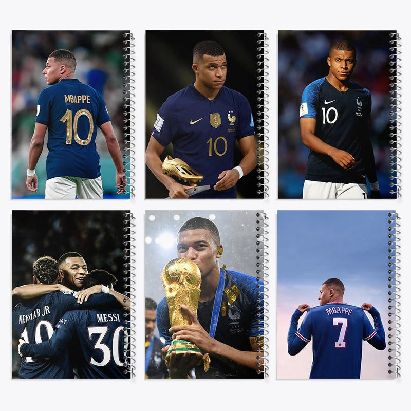 دفتر مشق 50 برگ خندالو طرح کیلیان امباپه کد 339 مجموعه 6 عددی