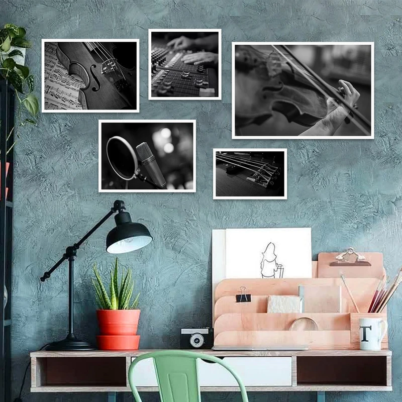 تابلو بکلیت طرح ساز ویولن مدل شاین اکلیلی W-701 مجموعه 5 عددی