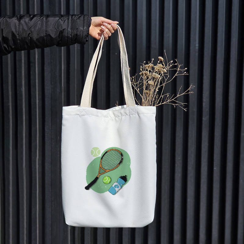 ساک خرید پارچه ای خندالو طرح تنیس مدل توت بگ کد 853