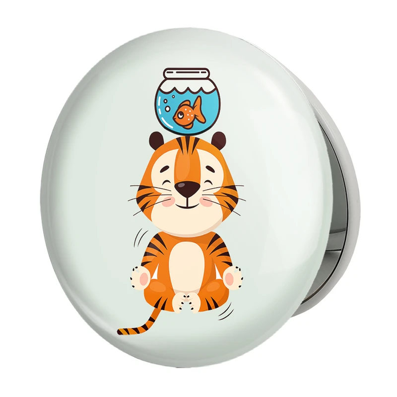 آینه جیبی خندالو طرح سال ببر مدل تاشو کد 13040 