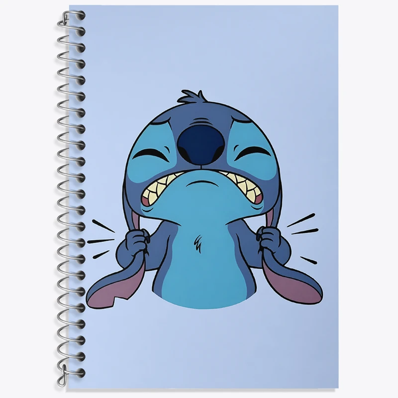 دفتر زبان 50 برگ خندالو مدل سه خط طرح استیچ (Stitch) کد N2952