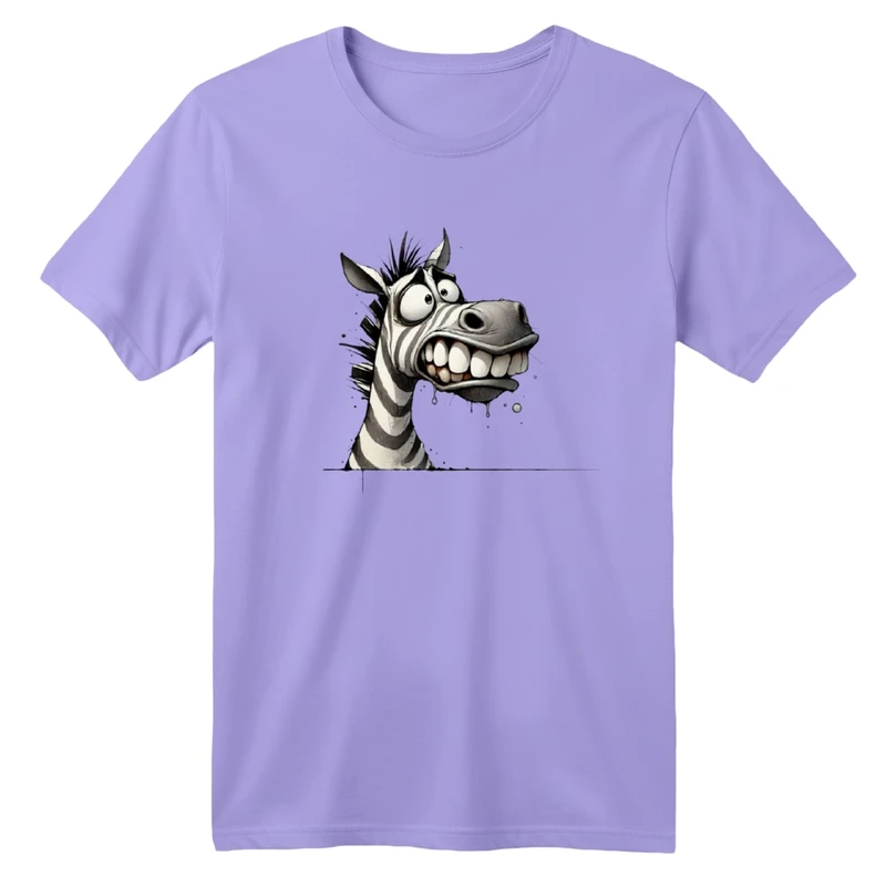 تی‌شرت آستین کوتاه لانگ یقه گرد بچگانه مدل گورخر