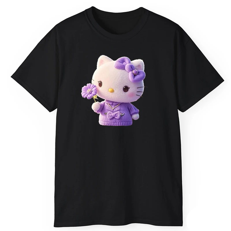 تی‌شرت آستین کوتاه مردانه پاد آفرین مدل گربه کیتی