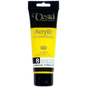 رنگ اکریلیک وستا مدل Cadmium Yellow Pale Hue 08 حجم ۷۵ میلی لیتر