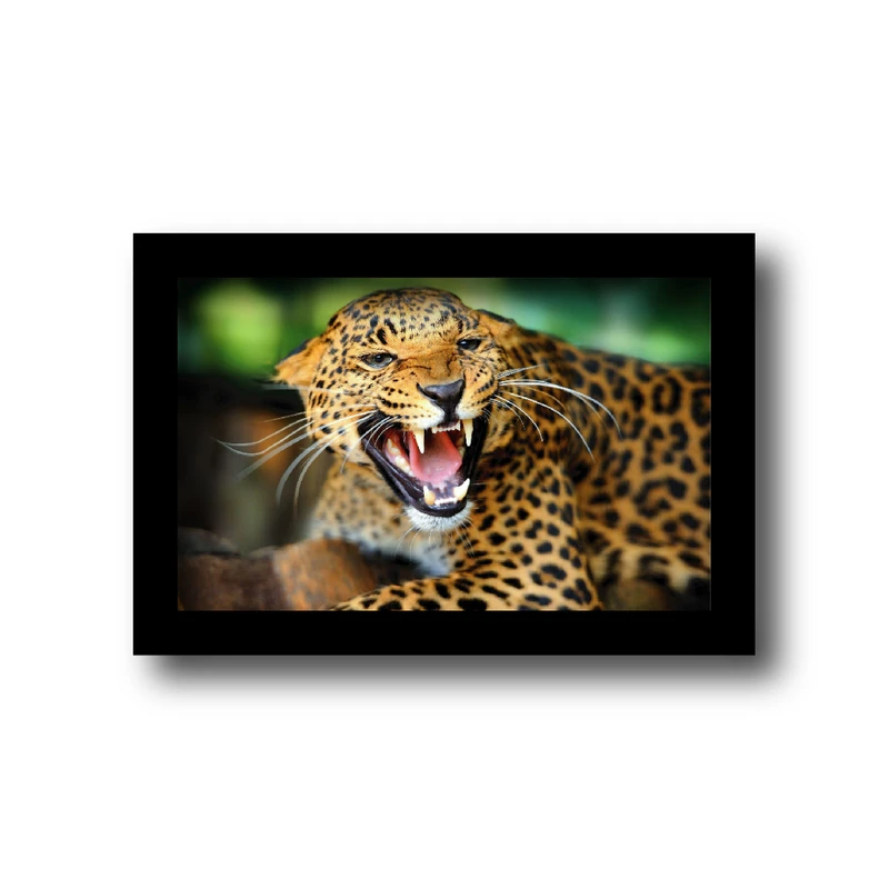 تابلو مدل حیوانات طرح پلنگ خشمگین کد 3