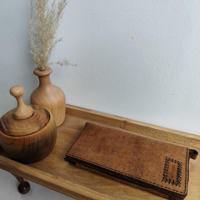 کیف پول چرم  دقت مدل چرم طبیعی بزی کد NG-w40