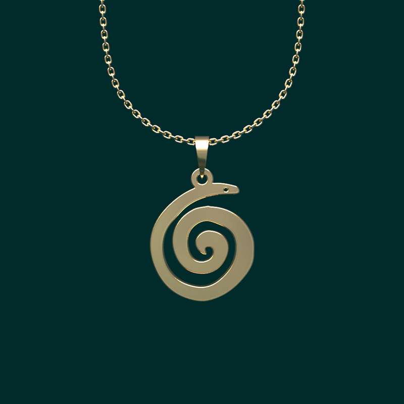 گردنبند طلا 18 عیار زنانه مدوپد مدل هندسی کد TT2-1-1117