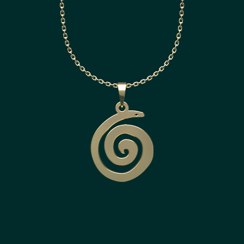 گردنبند طلا 18 عیار زنانه مدوپد مدل هندسی کد TT2-1-1117