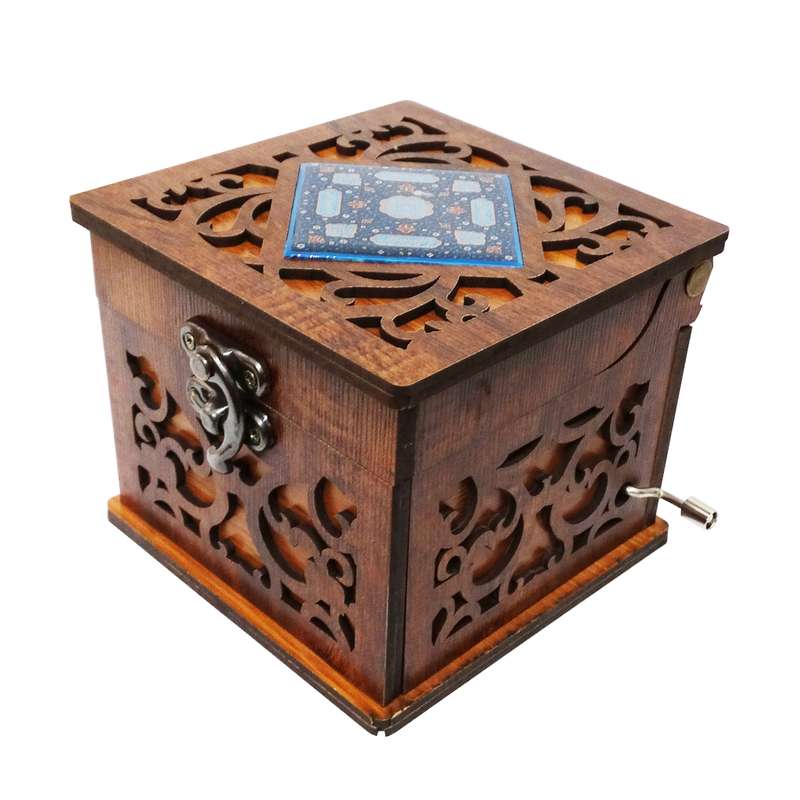 جعبه موزیکال مدل چوبی سنتی عاشقانه کد 01