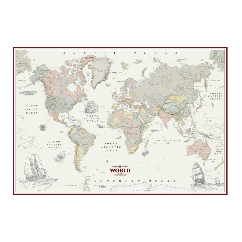 نقشه کشورهای جهان گیتاشناسی نوین کد 2001