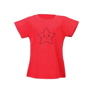 تی شرت آستین کوتاه دخترانه مدل ستاره کد r-1