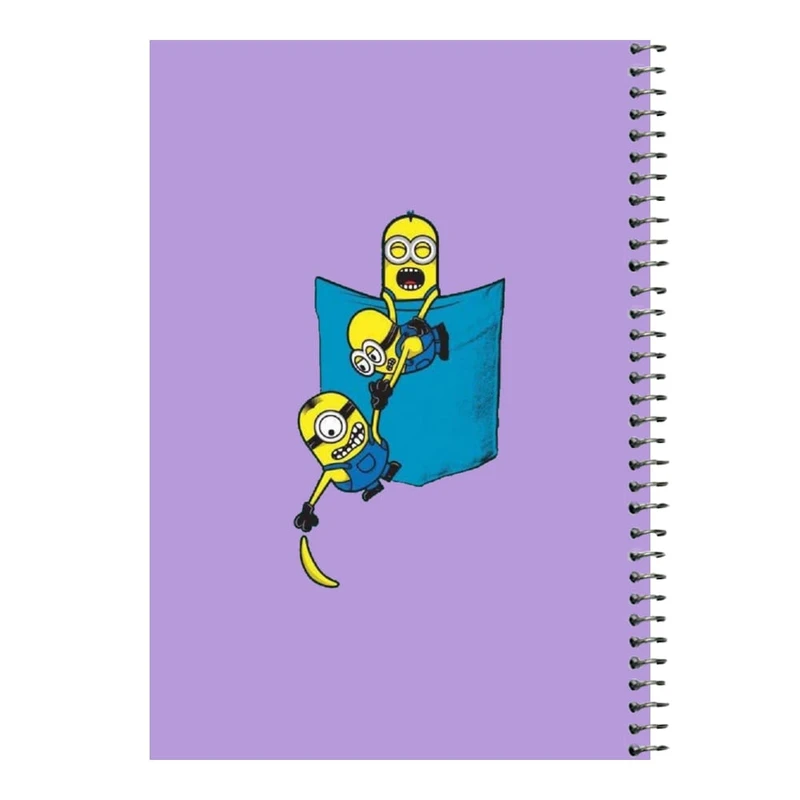 دفتر مشق 80 برگ اس جی مدل مینیون جیبی   