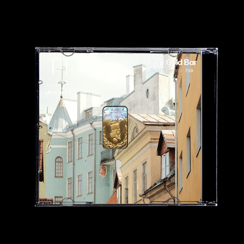 شمش طلا 18 عیار گالری طلا توسطی مدل CBA066