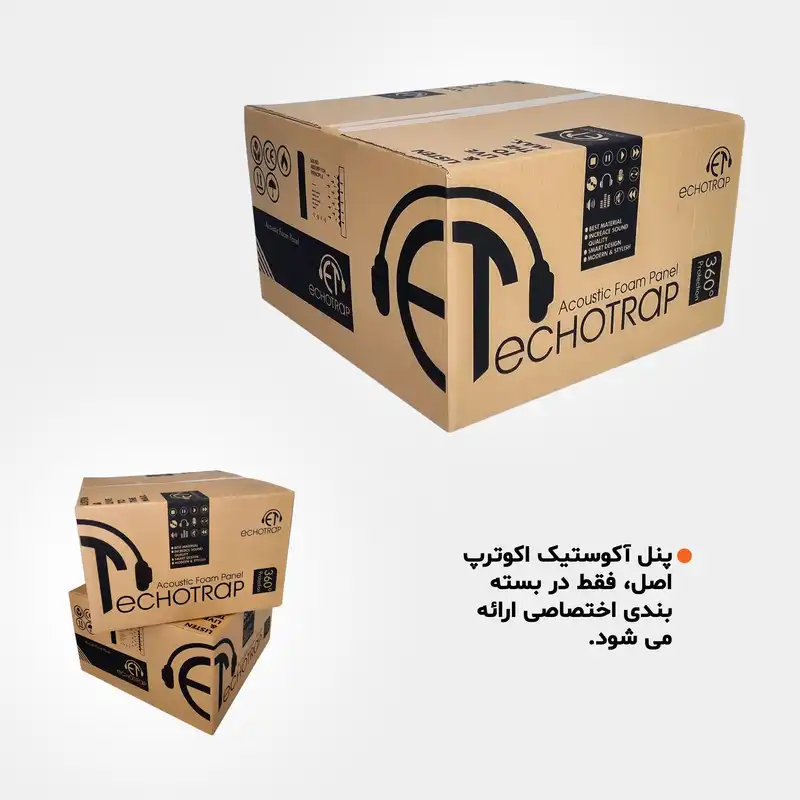 پنل آکوستیک اکوترپ مدل هرمی h50.50.3.8 بسته 8 عددی