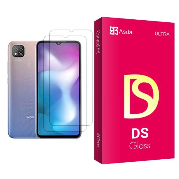 محافظ صفحه نمایش آسدا مدل DS Glass MIX002 مناسب برای گوشی موبایل شیائومی Redmi 9 Activ بسته دو عددی