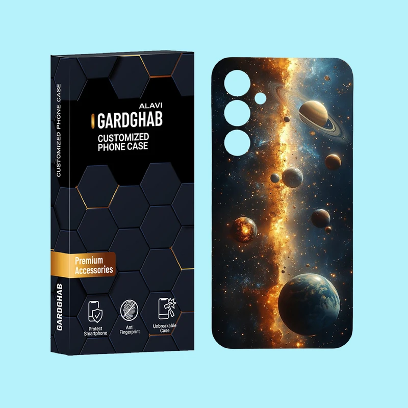 کاور گارد قاب علوی مدل کهکشان مناسب برای گوشی موبایل سامسونگ Galaxy A55