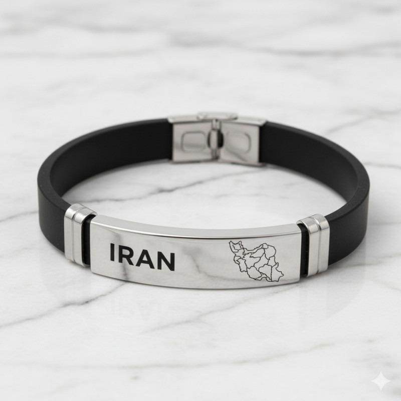 دستبند چرمی مدل نقشه ایران دستبند چرمی مدل نقشه ایران
