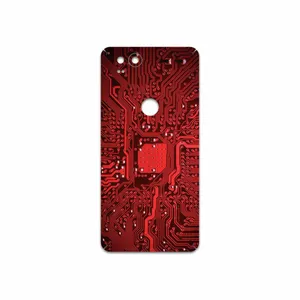 MAHOOT Red Printed Circuit Board Cover Sticker for Google Pixel 2