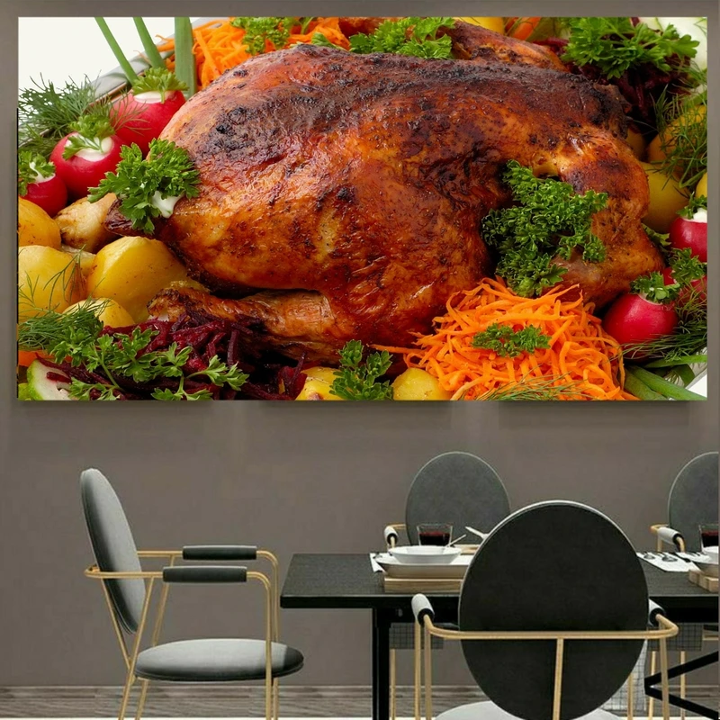 استیکر طرح رستوران مدل مرغ زعفرانی کد SDA136