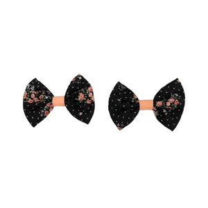 گیره مو دخترانه مدل پاپیون گلگلی کد 81 مجموعه 2 عددی