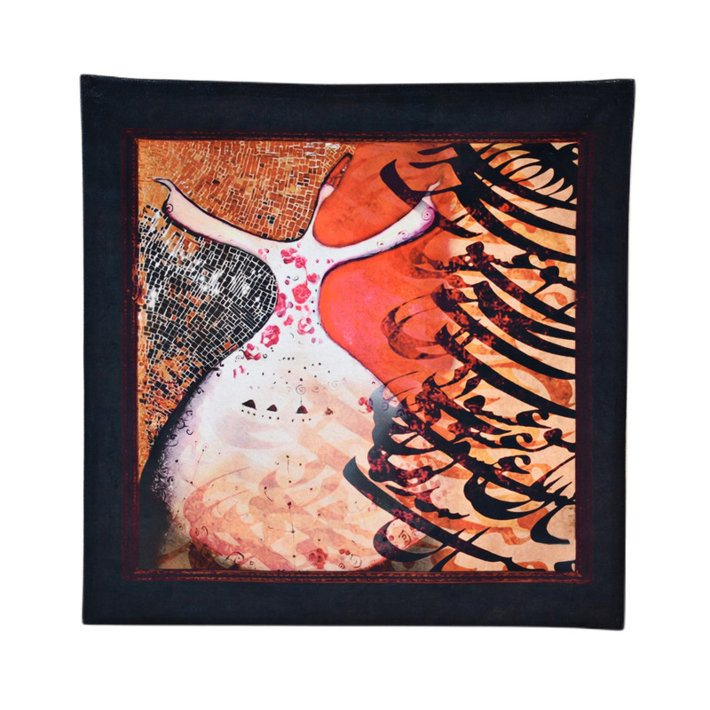 رومیزی مدل مخمل طرح خطی کد 124