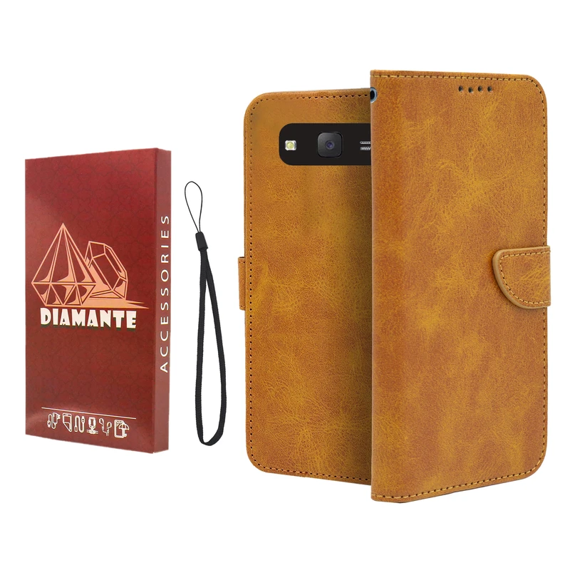 کیف کلاسوری دیامانته مدل Mortand Ros مناسب برای گوشی موبایل سامسونگ Galaxy J5 2015 به همراه بندآویز