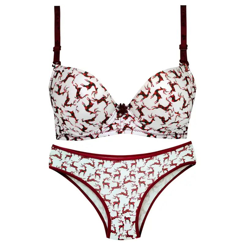 ست شورت و سوتین زنانه لنا مدل پوش آپ فنر دار کد 4378-2