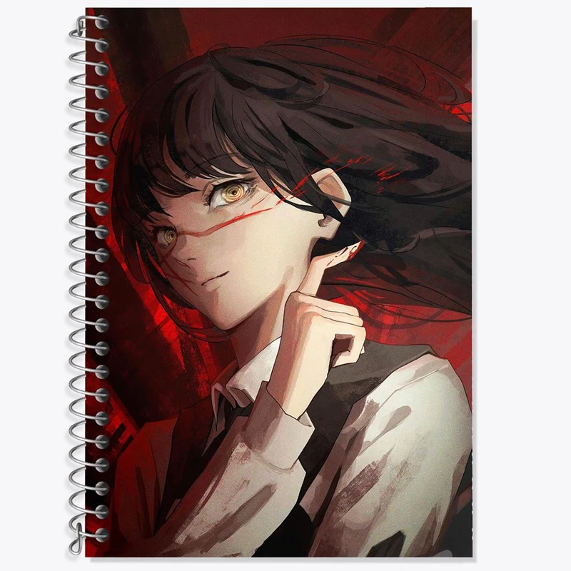 دفتر زبان 50 برگ خندالو مدل دو خط طرح میتاکا انیمه مرد اره ای Chainsaw Man کد 23211