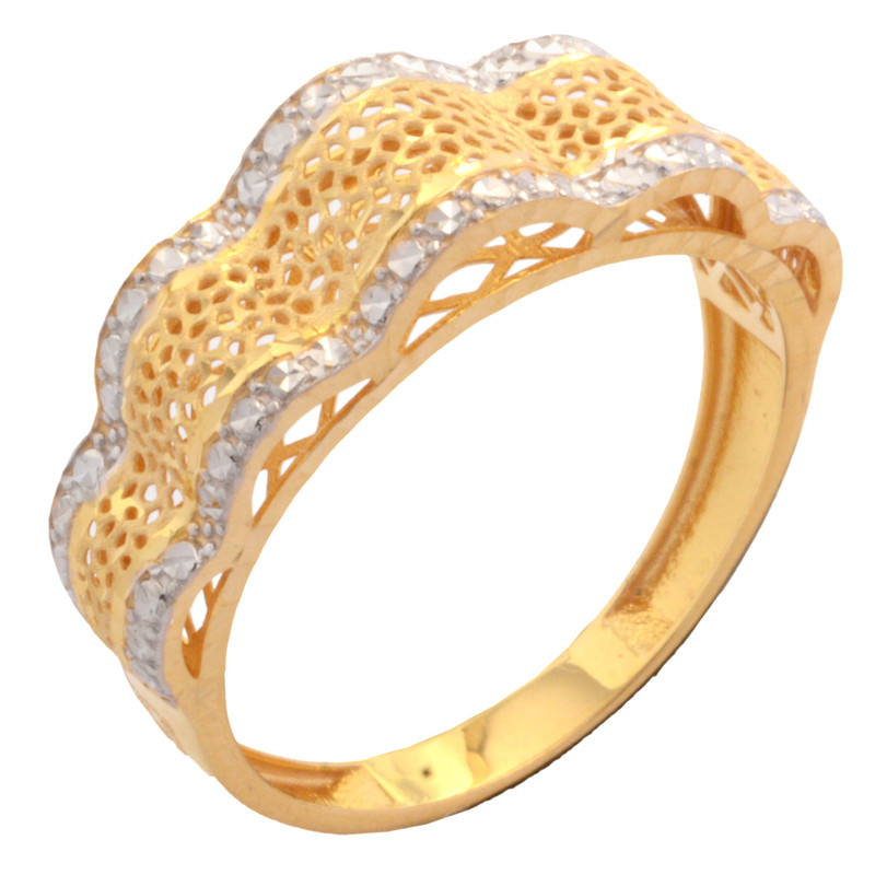 انگشتر طلا 18 عیار زنانه طلای مستجابی مدل گل آوا کد 669925