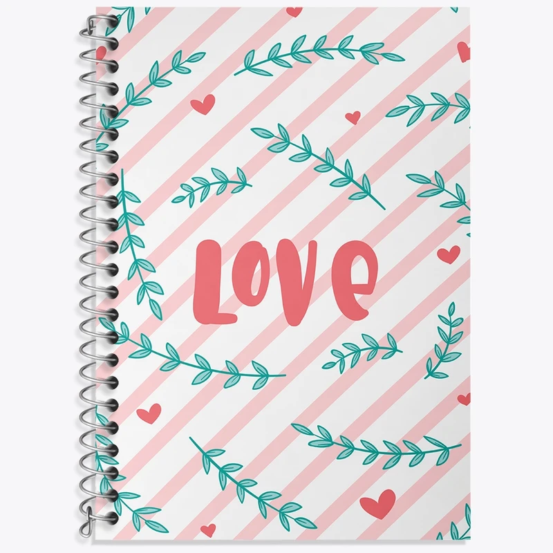 دفتر زبان 50 برگ خندالو مدل دو خط طرح Love کد N263